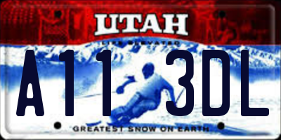 UT license plate A113DL