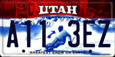 UT license plate A113EZ