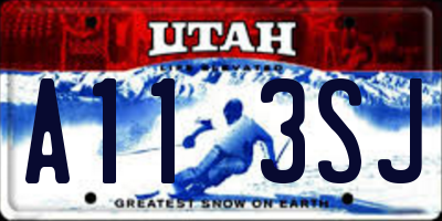 UT license plate A113SJ