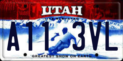 UT license plate A113VL