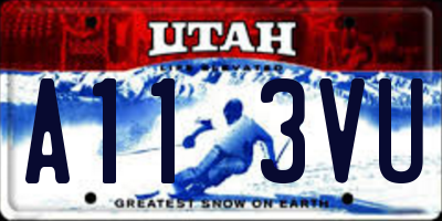 UT license plate A113VU