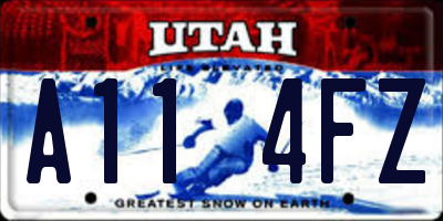 UT license plate A114FZ