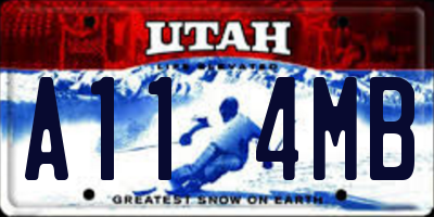 UT license plate A114MB