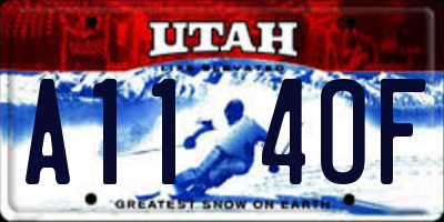 UT license plate A114OF