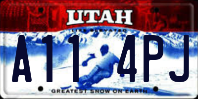 UT license plate A114PJ