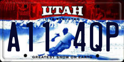 UT license plate A114QP