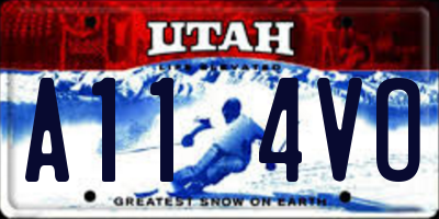 UT license plate A114VO