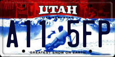 UT license plate A115FP