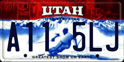 UT license plate A115LJ
