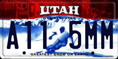 UT license plate A115MM