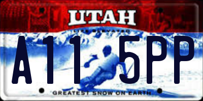UT license plate A115PP