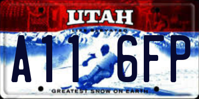 UT license plate A116FP