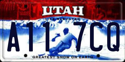 UT license plate A117CQ