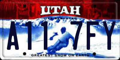 UT license plate A117FY