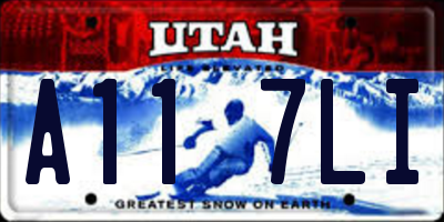 UT license plate A117LI