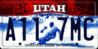 UT license plate A117MC