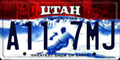 UT license plate A117MJ