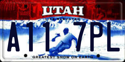 UT license plate A117PL