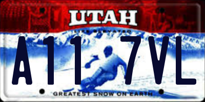 UT license plate A117VL