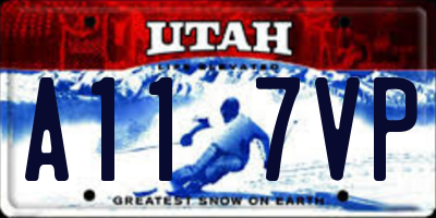 UT license plate A117VP