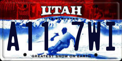 UT license plate A117WI