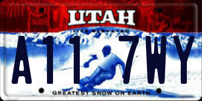 UT license plate A117WY