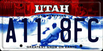 UT license plate A118FC