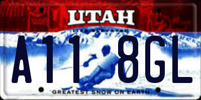UT license plate A118GL