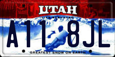 UT license plate A118JL