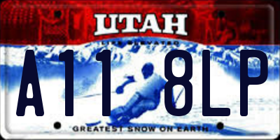 UT license plate A118LP