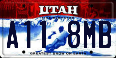 UT license plate A118MB