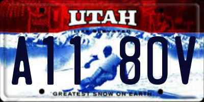 UT license plate A118OV