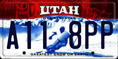 UT license plate A118PP
