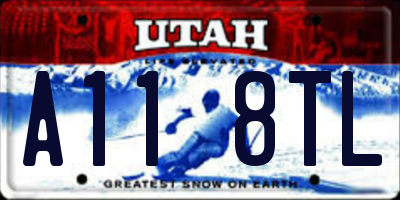 UT license plate A118TL