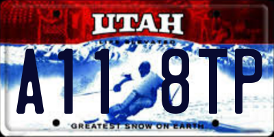 UT license plate A118TP