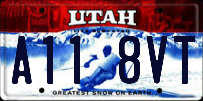UT license plate A118VT