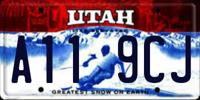 UT license plate A119CJ