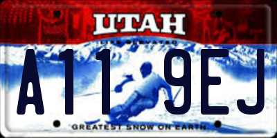 UT license plate A119EJ