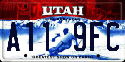 UT license plate A119FC