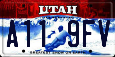 UT license plate A119FV