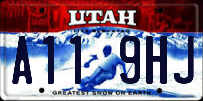 UT license plate A119HJ