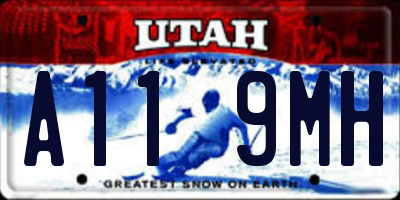 UT license plate A119MH