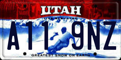 UT license plate A119NZ