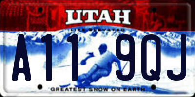 UT license plate A119QJ