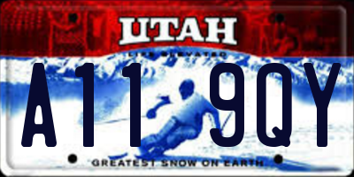 UT license plate A119QY