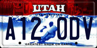 UT license plate A120DV