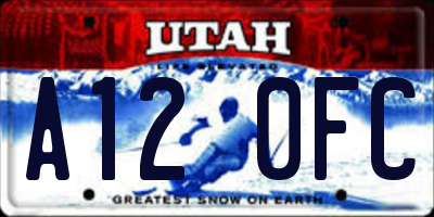 UT license plate A120FC