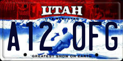 UT license plate A120FG