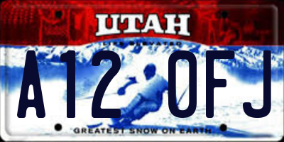 UT license plate A120FJ