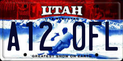 UT license plate A120FL